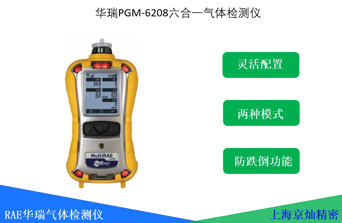  華瑞PGM-6208六合一氣體泄漏檢測儀